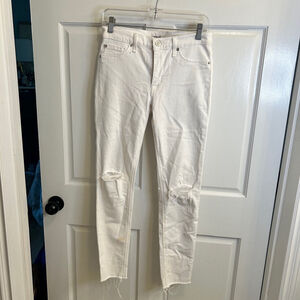 Women's Hudson Jeans White Ankle Grazer Size 28